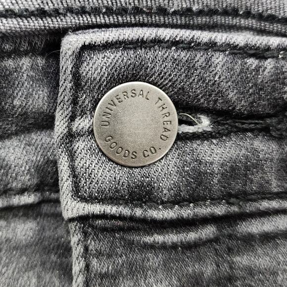 Universal Thread Jeans Womens 6/28L Gray High Rise Jegging Raw Hem Ankle Stretch - Picture 3 of 16